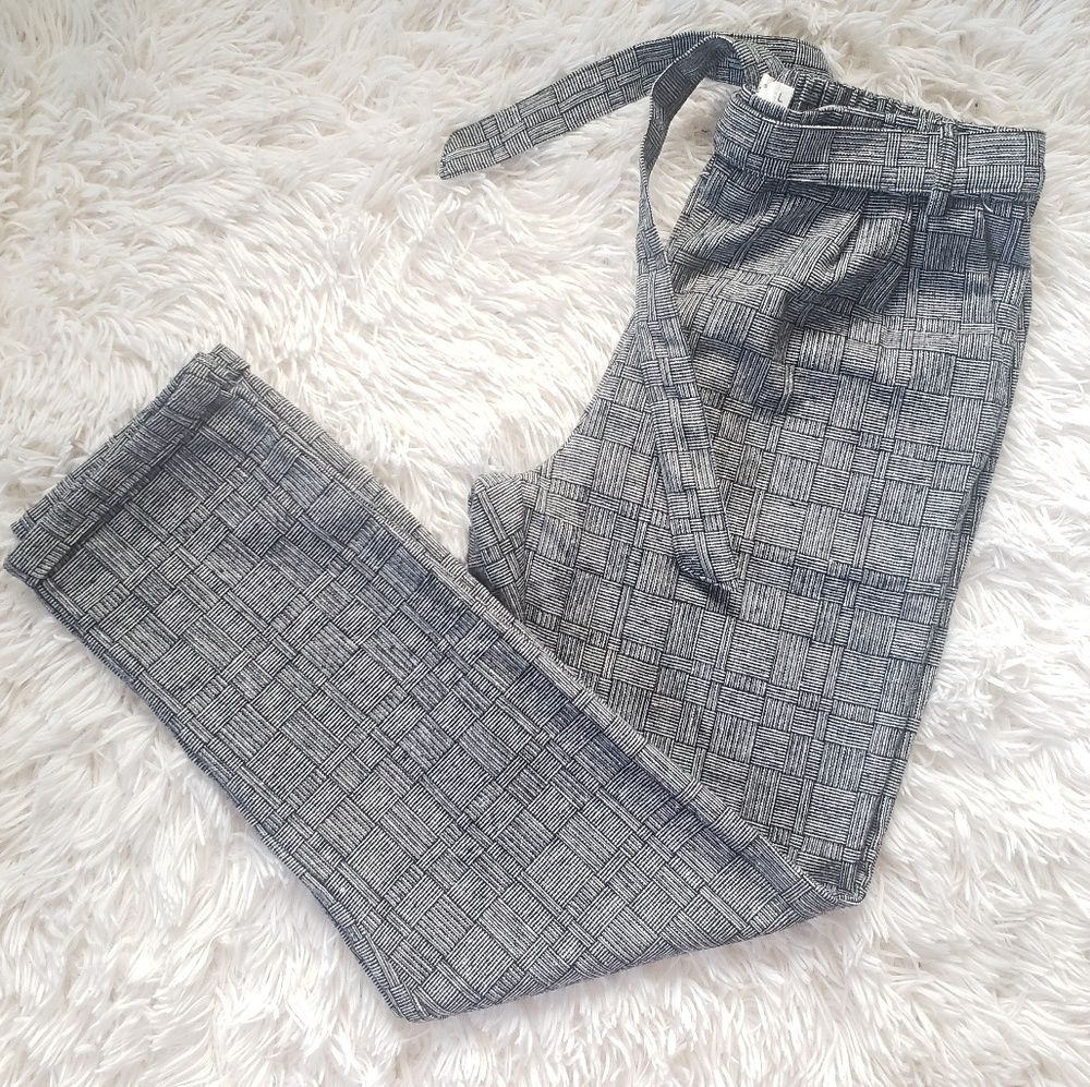 NWT Paperbag Checkered Plaid Pants